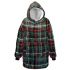 Hoodie One Size Print Christmas Square green red